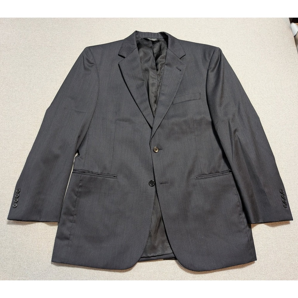 Jos A Bank Men's Blazer 41R Dark Gray Pinstripe Wool Signature Collection